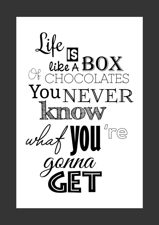 Life is Like a Box of Chocolates Life is Like a Box of Chocolates