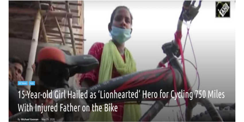 15 Year Old Hailed as a Hero After Cycling 750 Miles with Injured Father